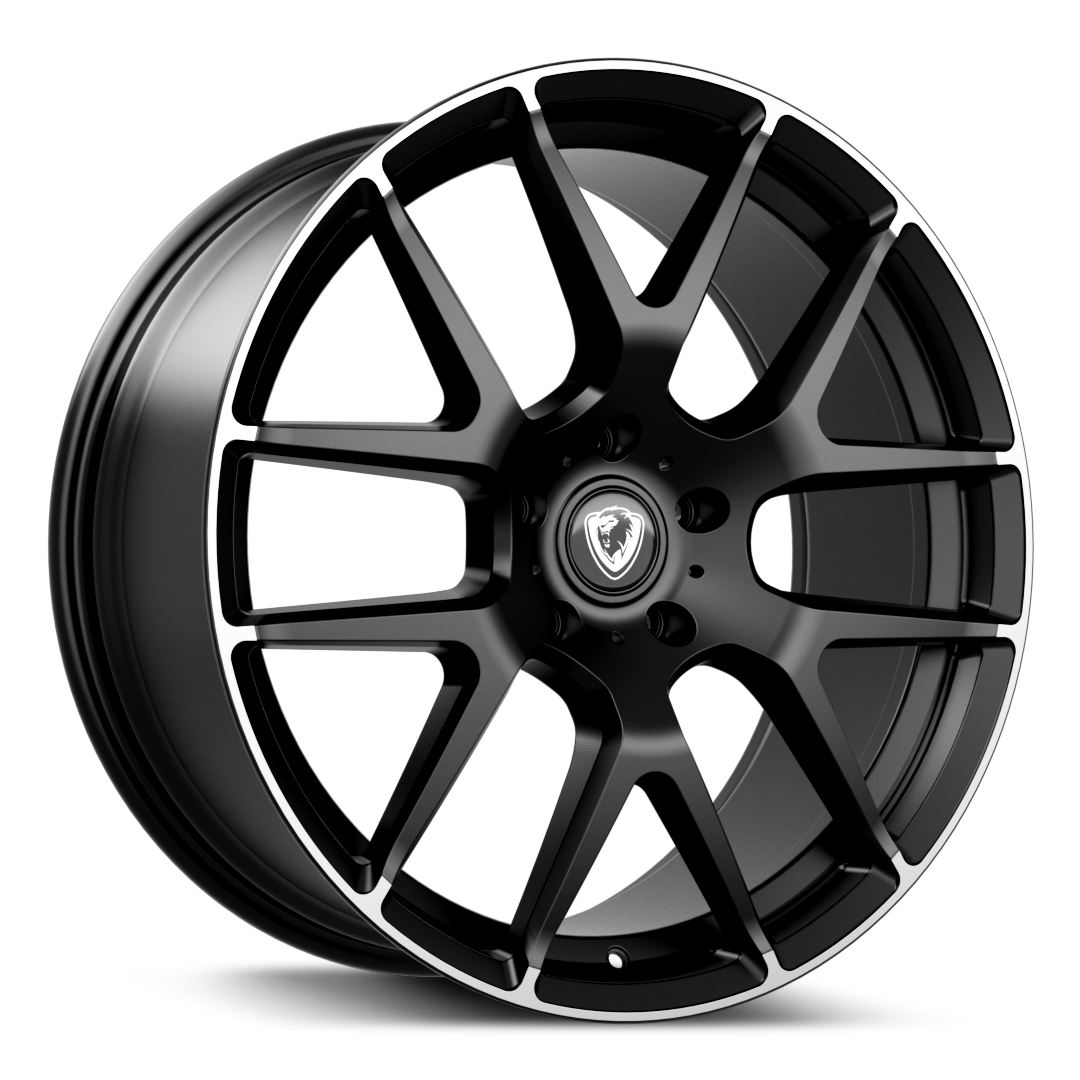 Cades Wheels Comana Size: 22 Matt Black Lip Polish