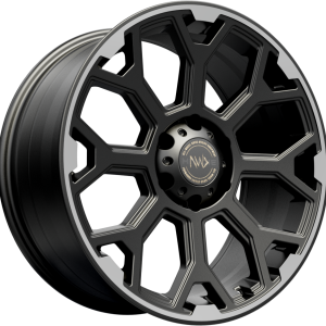 Hawke AWD Wheels Sar Size: 20 Matt Black Lip Polished